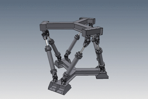 并联机器人octahedral-hexapod-mechanism-parallel-robot INV STP IGS STL缩略图